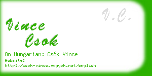 vince csok business card